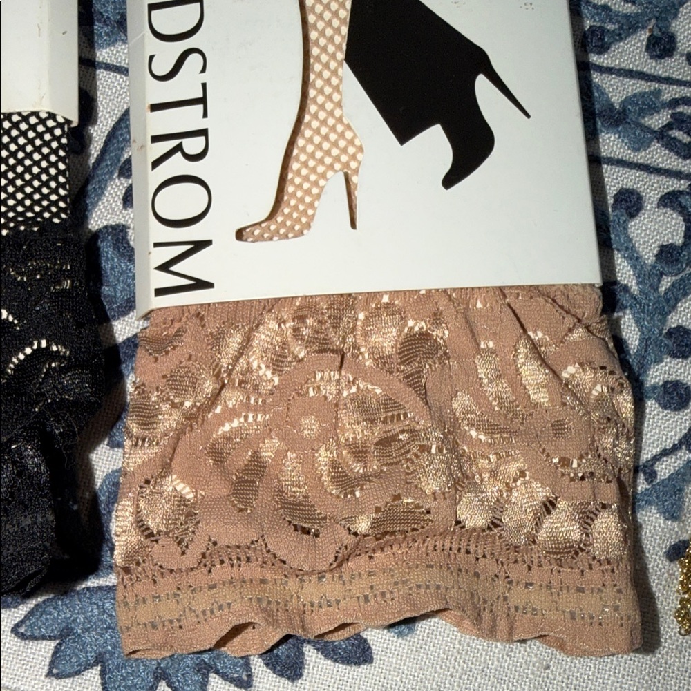 Nordstrom Black and Tan Hosiery package Five trouser socks one tights washable - Picture 3 of 16